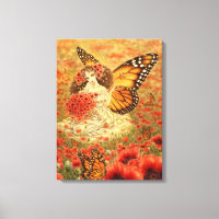 Monarch Butterfly Fairy Canvas Print