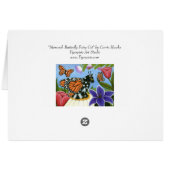 Monarch Butterfly Fairy Cat Fantasy Art Card (Back Horizontal)