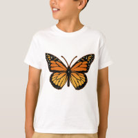 Monarch Butterfly T-Shirt 51.01.01 butterfly Crop Flowy T-Shirt butterfly Art Shirt