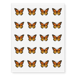 Monarch Butterfly Fashion Temporary Tattoos