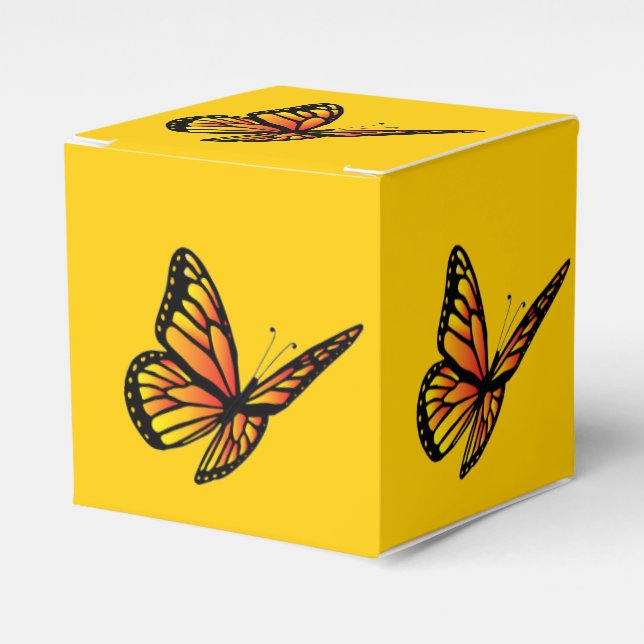 Monarch Butterfly Favor Boxes (Front Side)