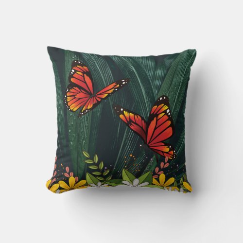 Monarch Butterfly Feb 6_21 Throw Pillow