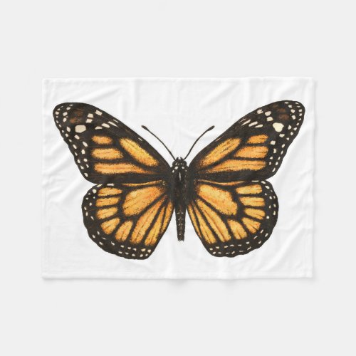 Monarch butterfly fleece blanket