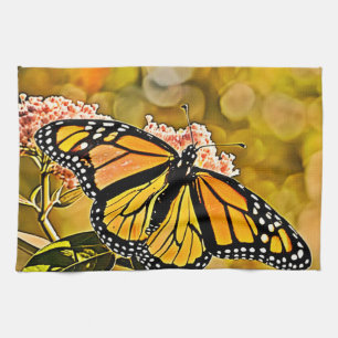  Monarch Butterfly Garden Art Kitchen Towel