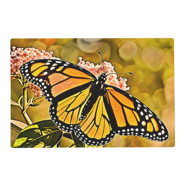  Monarch Butterfly Garden Art Placemat (Front)