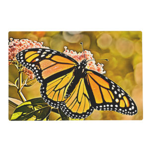 Monarch Butterfly Garden Art Placemat