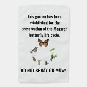 Monarch butterfly garden flag