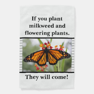 Monarch butterfly garden flag