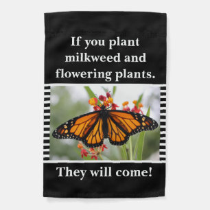 Monarch butterfly garden flag
