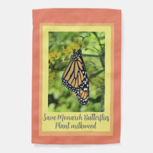 Monarch butterfly garden flag