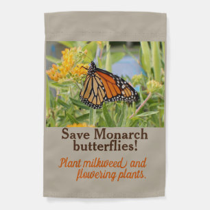 Monarch butterfly garden flag