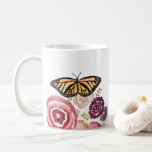 Monarch Butterfly Garden Painting Insect Coffee Mug
