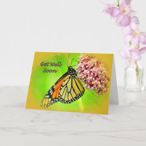 Monarch Butterfly Get Well Card
