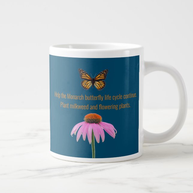 Monarch butterfly giant coffee mug (Right)