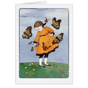 Monarch Butterfly Girl  Cards
