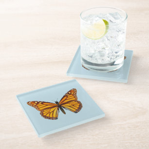 Monarch Butterfly Glass Coaster