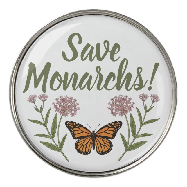 Monarch Butterfly  Golf Ball Marker (Front)