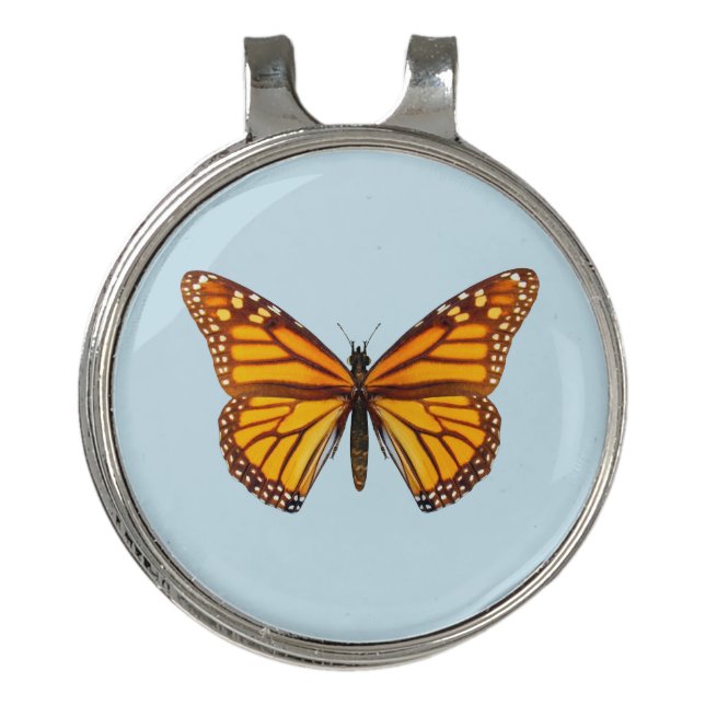 Monarch Butterfly Golf Hat Clip (Front)