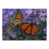 Monarch Butterfly Happy Birthday (Front Horizontal)