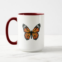 Monarch butterfly in polygon mug