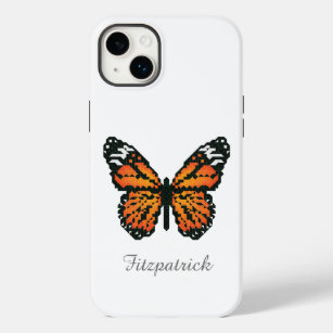 Monarch butterfly in polygon / Personalized name C Case-Mate iPhone 14 Plus Case