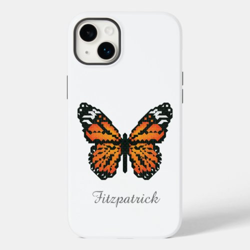 Monarch butterfly in polygon  Personalized name C Case_Mate iPhone 14 Plus Case