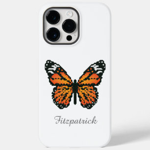 Monarch butterfly in polygon / Personalized name C Case-Mate iPhone 14 Pro Max Case
