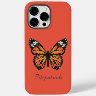 Monarch butterfly in polygon / Personalized name C Case-Mate iPhone 14 Pro Max Case