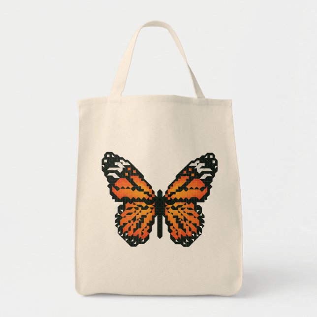 Monarch butterfly in polygon tote bag (Front)