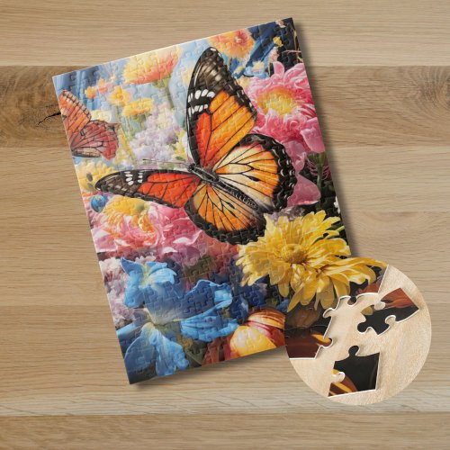 Monarch Butterfly in The Garden Jigsaw Puzzle