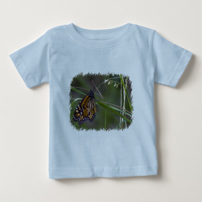 Monarch Butterfly in the Grass Baby T-Shirt (Front)