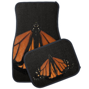 Monarch Butterfly in the key of Orange Car Floor Mat