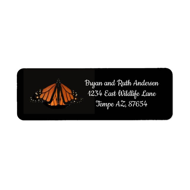 Monarch Butterfly  in the key of Orange Label (Front)