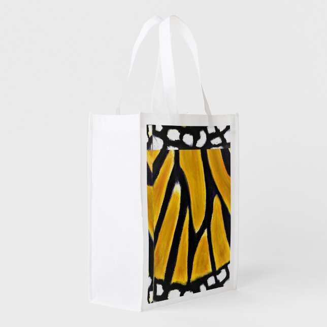 Monarch Butterfly Inspired  Reusable Grocery Bag (Back Side)