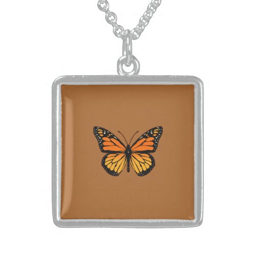 Monarch Butterfly Joy Sterling Silver Necklace