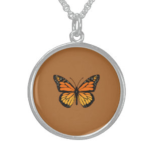 Monarch Butterfly Joy Sterling Silver Necklace