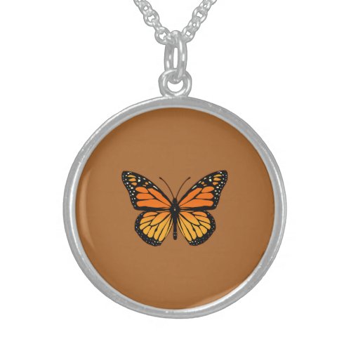 Monarch Butterfly Joy Sterling Silver Necklace