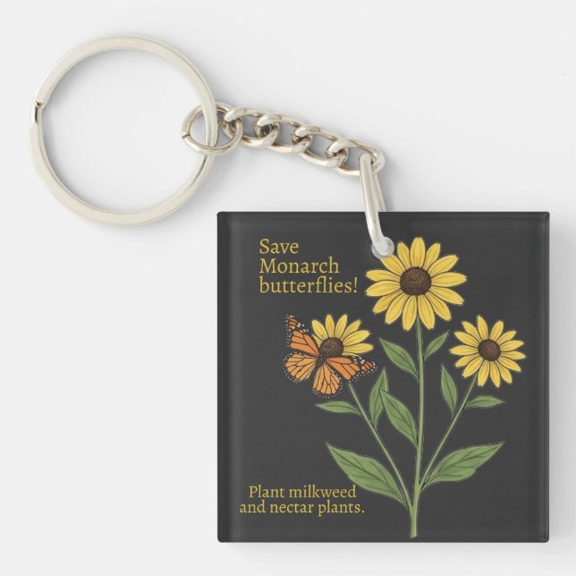 Monarch butterfly keychain (Front)