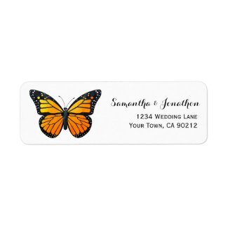 Monarch Butterfly Label