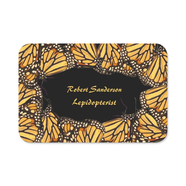 Monarch Butterfly Lepidopterists Name Tag