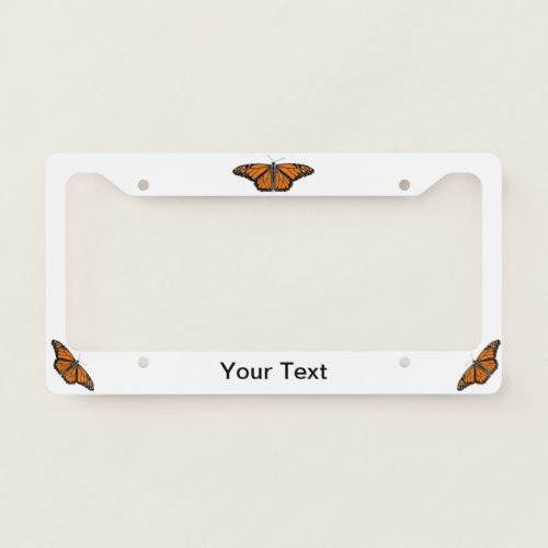 Monarch Butterfly License Plate Frame