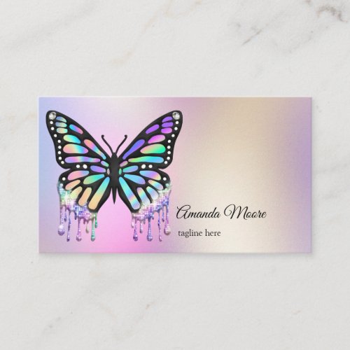 monarch butterfly life coach holographic business card