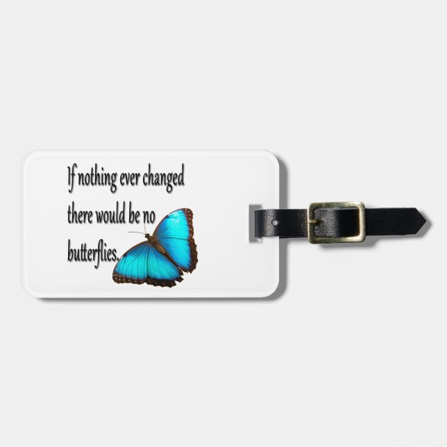 Monarch Butterfly Luggage Tag (Front Horizontal)