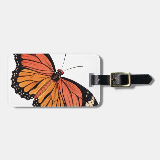 Monarch Butterfly Luggage Tag (Front Horizontal)