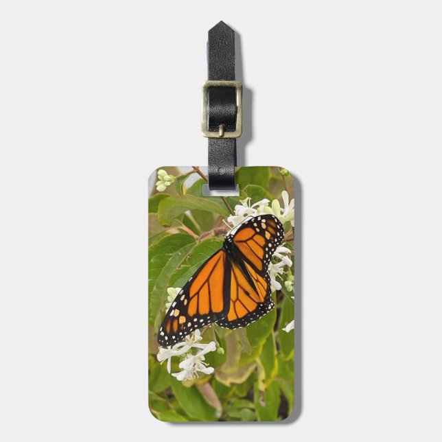 Monarch Butterfly Luggage Tag (Front Vertical)