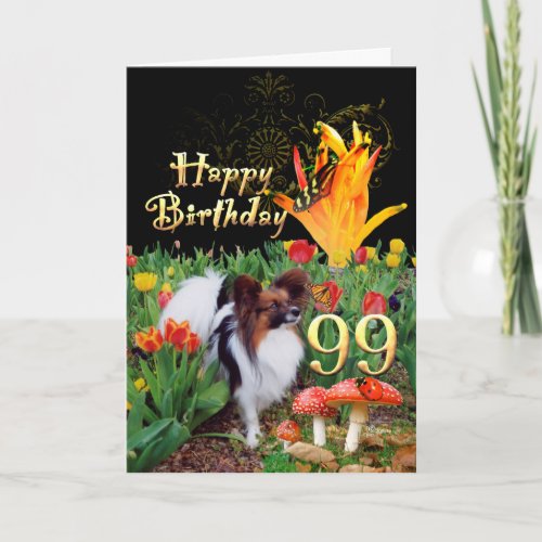 Monarch butterfly magic garden 99th Birthday Card
