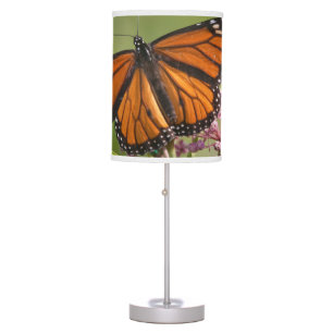 Monarch Butterfly male on Swamp Milkweed Table Lamp