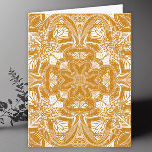 Monarch Butterfly Mandala Art Blank Thank You Card