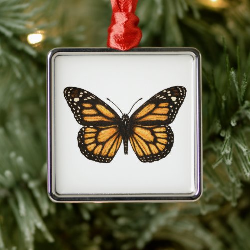 Monarch butterfly metal ornament