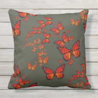 Monarch Butterfly Migration Charcoal Grey Pattern